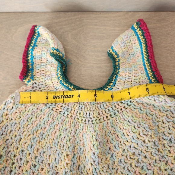 Handmade Crochet Dress‎ Colorful Knit Boho Hippie Sleeveless Girl's Dress - Picture 7 of 8